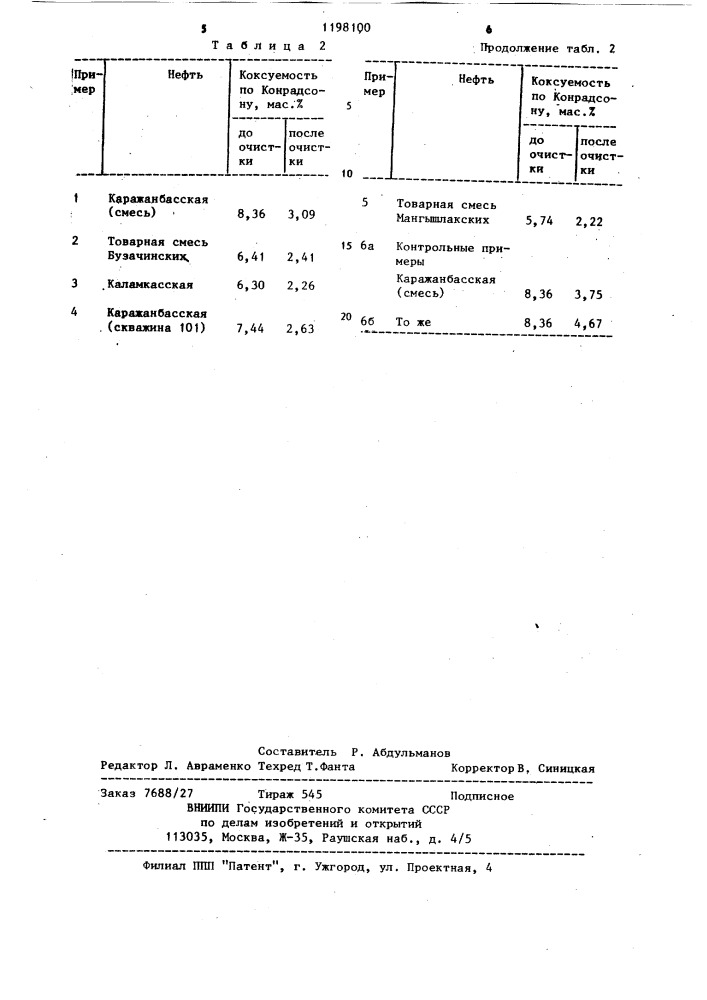 Способ деасфальтизации нефти (патент 1198100)