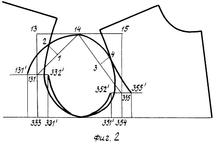 Способ построения шаблона рукава (патент 2311862)