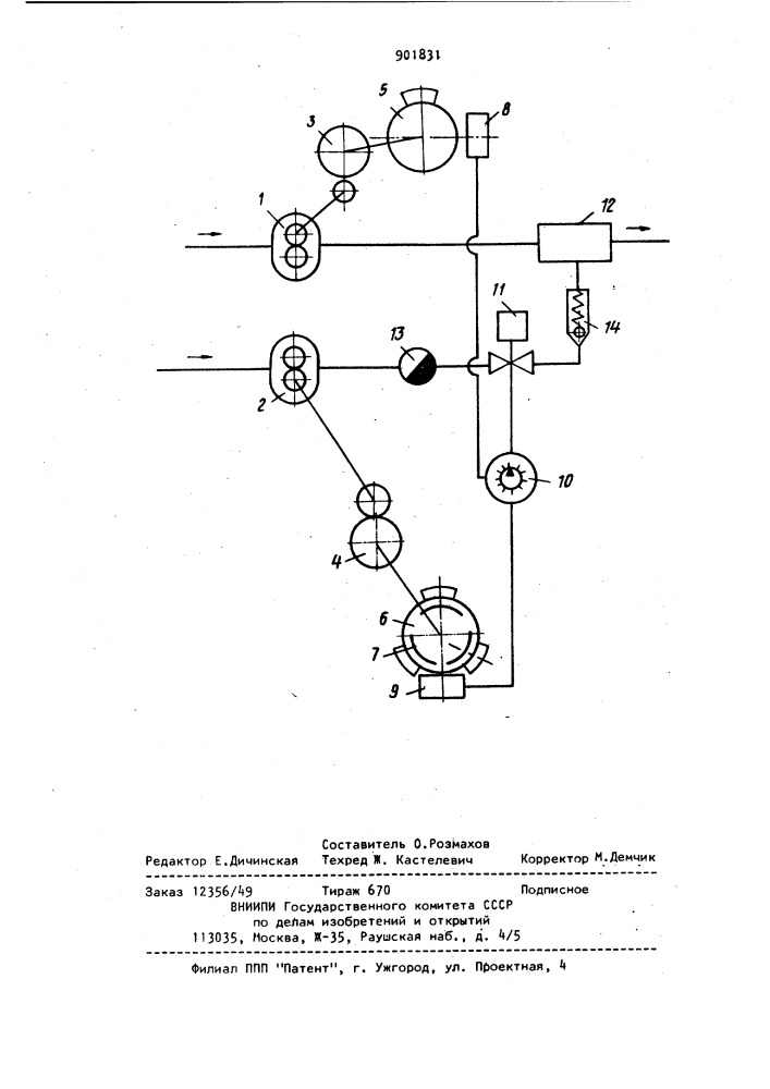 Устройство для объемного дозирования жидкостей (патент 901831)