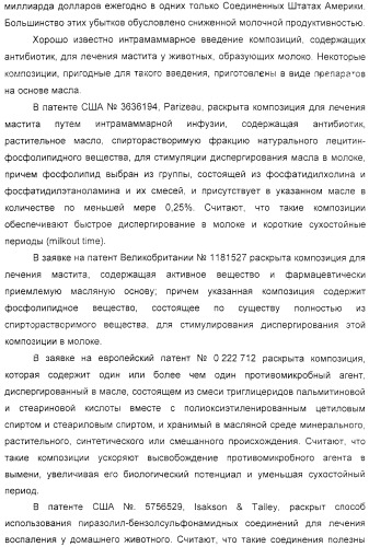 Диспергируемая фармацевтическая композиция для лечения мастита и ушных расстройств (патент 2321423)