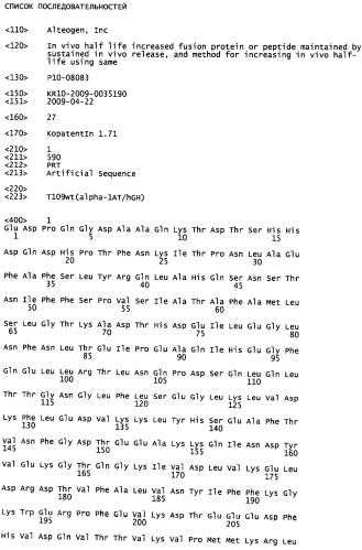 Слитый белок или пептид с увеличенным временем полужизни in vivo, поддерживаемый за счет замедленного высвобождения in vivo, и способ увеличения времени полужизни in vivo с его применением (патент 2503688)