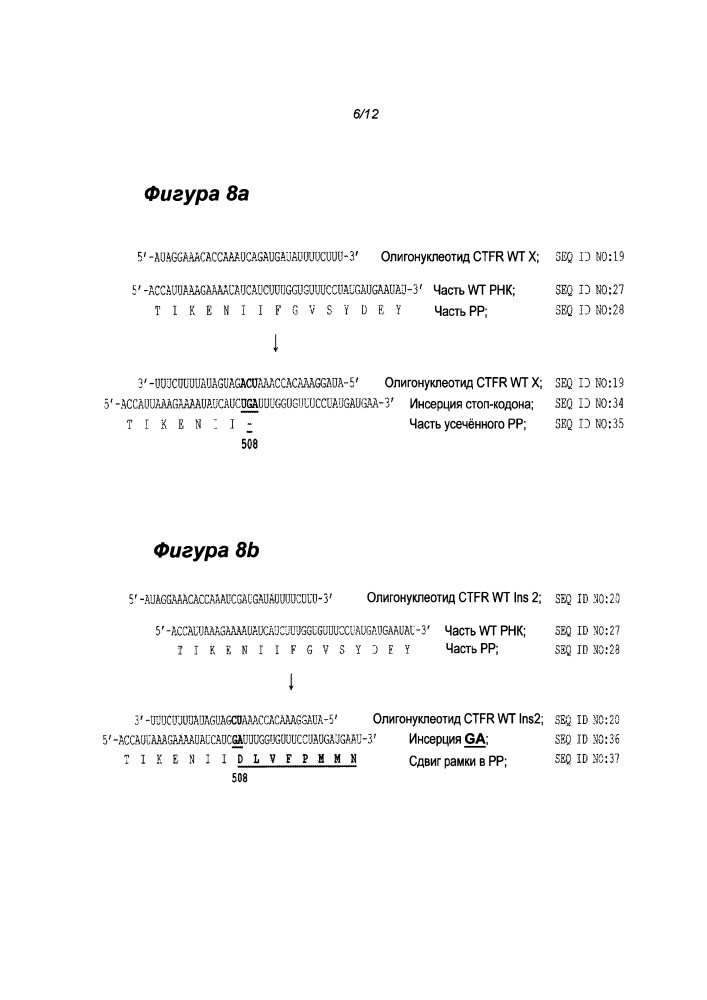 Олигонуклеотиды для введения изменения в последовательность молекулы целевой рнк в живой клетке (патент 2663110)
