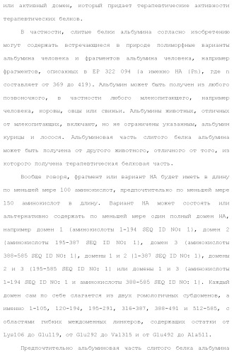 Слитые белки альбумина (патент 2369404)
