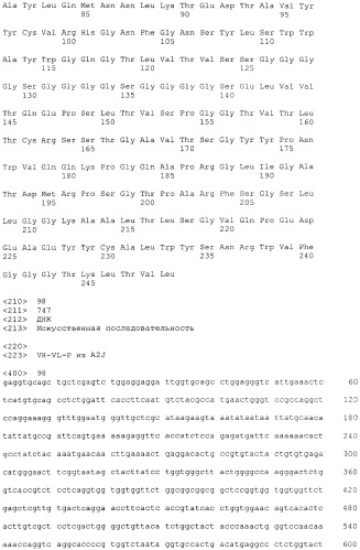 Pscaxcd3, cd19xcd3, c-metxcd3, эндосиалинxcd3, epcamxcd3, igf-1rxcd3 или fap-альфаxcd3 биспецифическое одноцепочечное антитело с межвидовой специфичностью (патент 2547600)