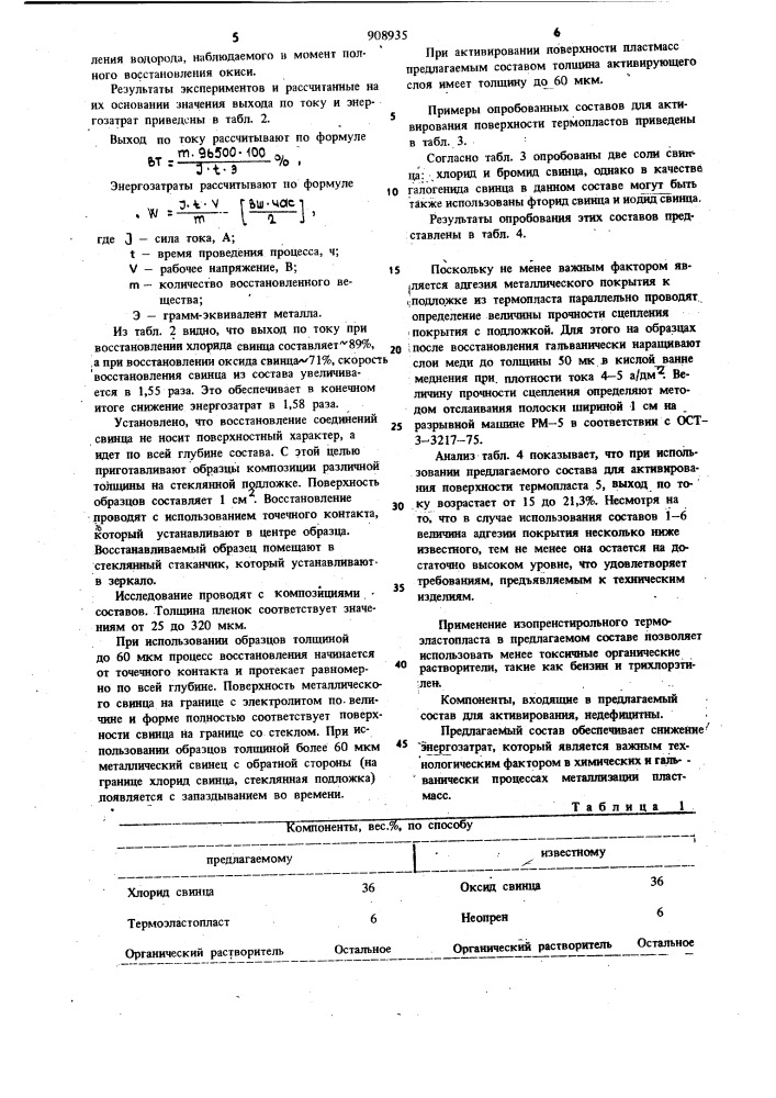 Состав для активирования поверхности термопластов (патент 908935)