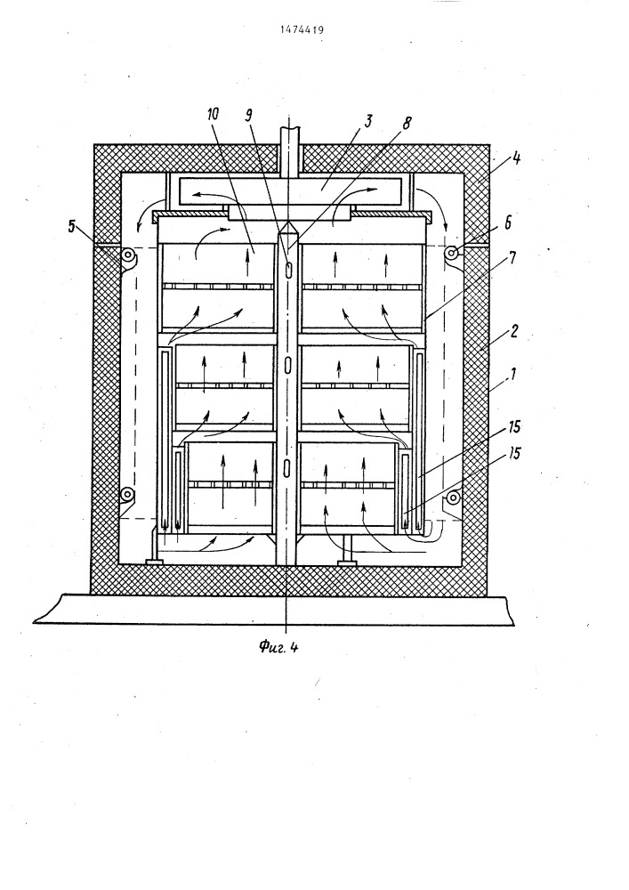 Электропечь для термообработки деталей (патент 1474419)