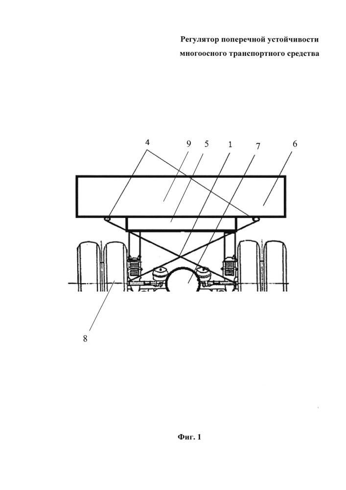 Регулятор поперечной устойчивости многоосного транспортного средства (патент 2658718)
