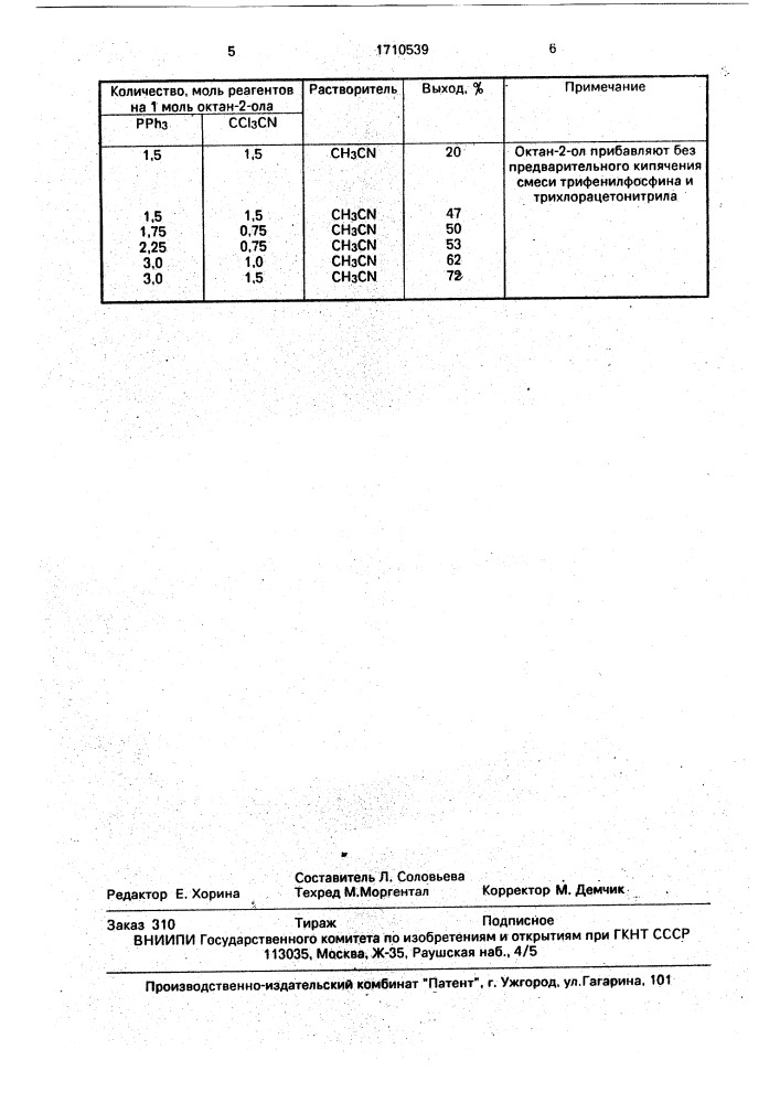 Способ получения (s)-(+)-2-хлор-или (r)-(-)-2-хлороктана (патент 1710539)