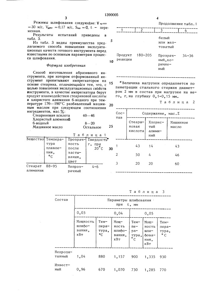 Способ изготовления абразивного инструмента (патент 1390005)