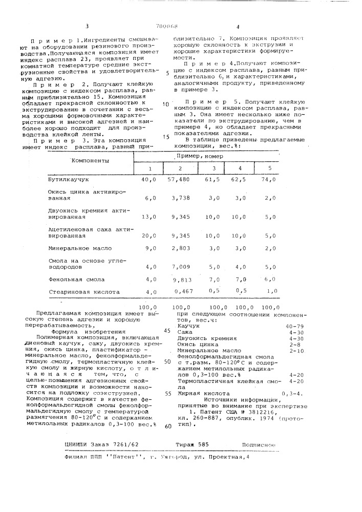 Полимерная композиция (патент 700068)