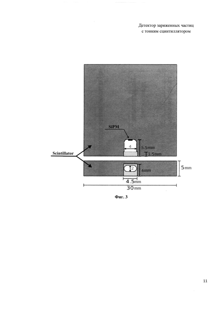 Детектор заряженных частиц с тонким сцинтиллятором (патент 2594991)