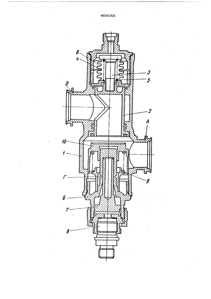 Клапан (патент 468055)