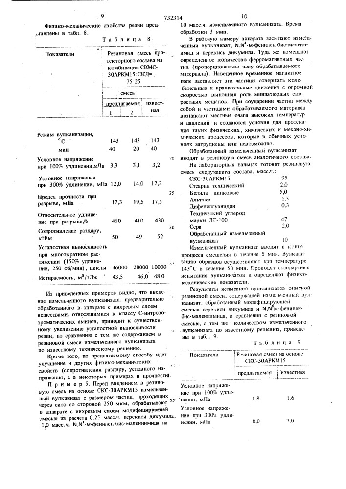 Вулканизуемая резиновая смесь на основе ненасыщенного каучука (патент 732314)