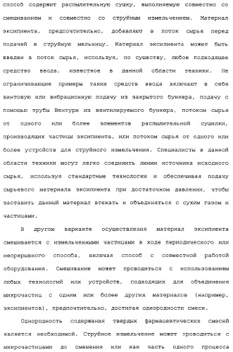 Способы и устройство для приготовления частиц с помощью распылительной сушилки и работающей совместно с ней струйной мельницей (патент 2324533)