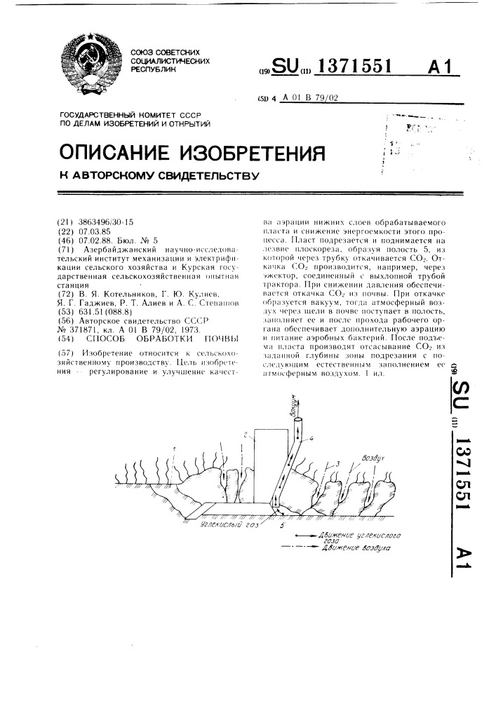 Способ обработки почвы (патент 1371551)