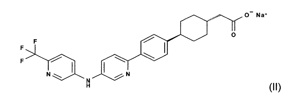 Новые кристаллические формы натриевой соли(4-{ 4-[5-(6-трифторметил-пиридин-3-иламино) пиридин-2-ил] фенил} циклогексил) уксусной кислоты (патент 2612556)