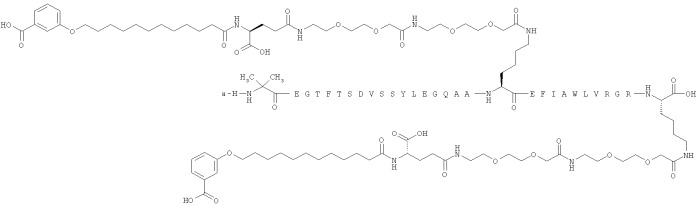 Дважды ацилированные производные glp-1 (патент 2559540)