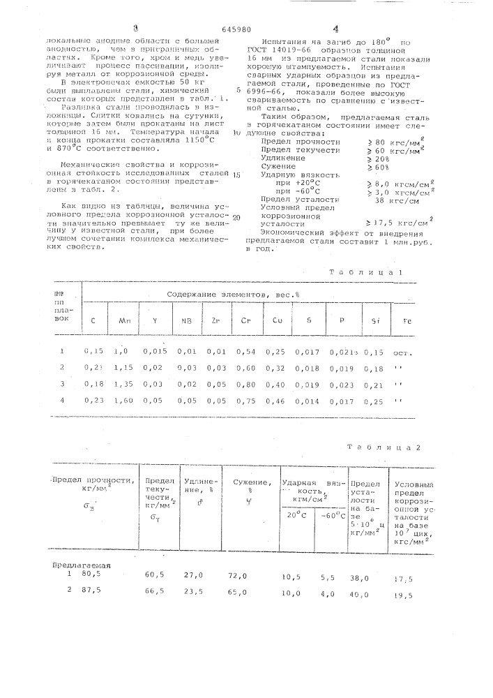 Конструкционная сталь (патент 645980)