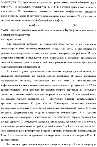 Рентгенофлуоресцентный анализатор компонентного состава и скоростных параметров трехкомпонентного потока (патент 2377545)