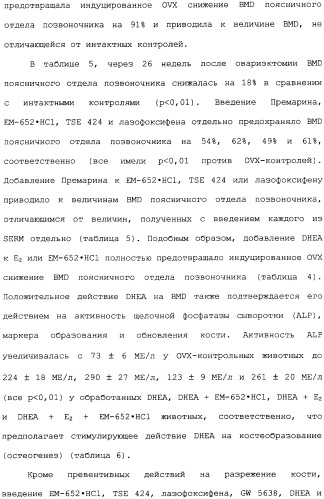 Селективные модуляторы рецептора эстрогена в комбинации с эстрогенами (патент 2342145)