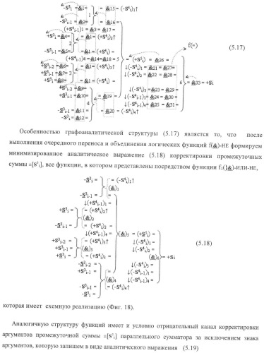 Функциональная структура корректировки аргументов промежуточной суммы &#177;[s3i] параллельного сумматора в позиционно-знаковых кодах f(+/-) (патент 2378681)