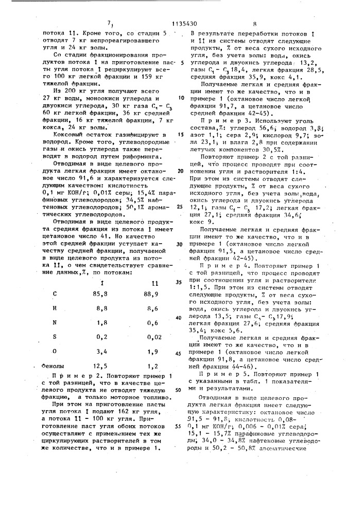 Способ превращения угля в жидкие продукты (патент 1135430)