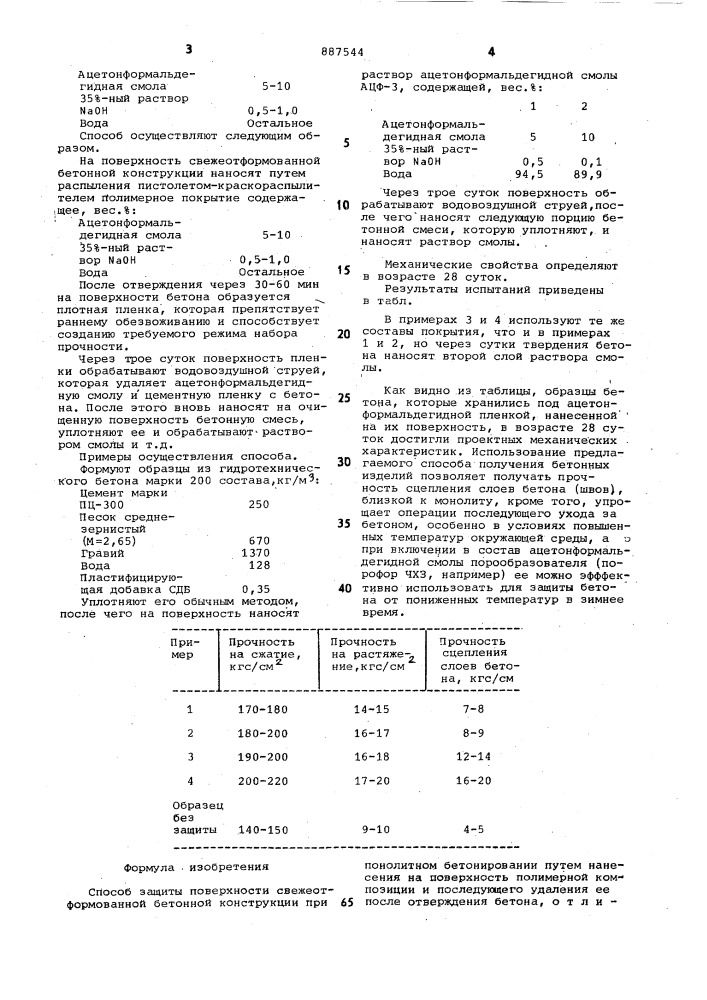 Способ защиты поверхности свежеотформованной бетонной конструкции (патент 887544)