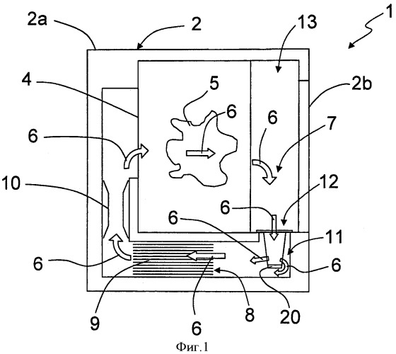 Сушильная машина для белья с вибрирующим ворсовым фильтром (патент 2495971)