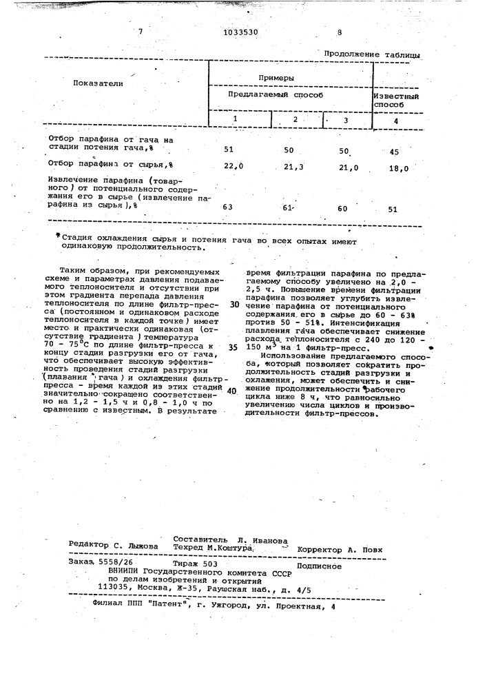 Способ получения парафина (патент 1033530)