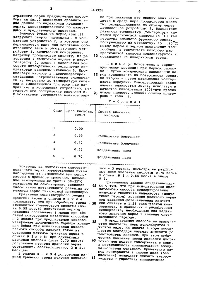 Способ консервирования корма (патент 843928)