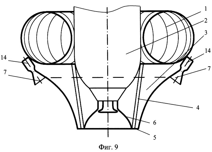 Способ создания аэродинамического сопла многокамерной двигательной установки и составной сопловой блок для осуществления способа (патент 2511800)