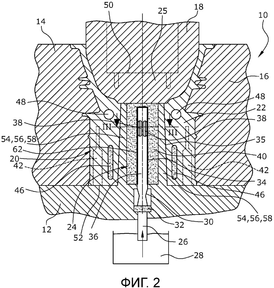 Устройство для изготовления блока цилиндров методом литья под низким давлением или под действием силы тяжести (патент 2660449)