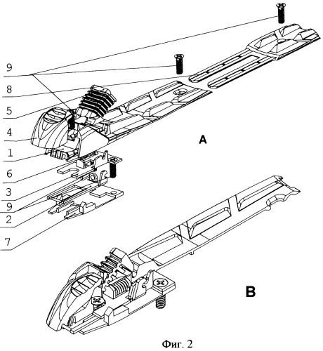 Автоматические крепления для беговых лыж (патент 2362603)