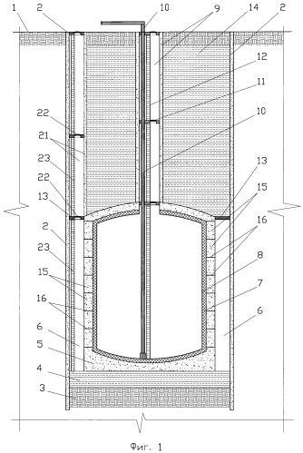 Подземное хранилище сжиженного природного газа (пх спг) (патент 2566325)