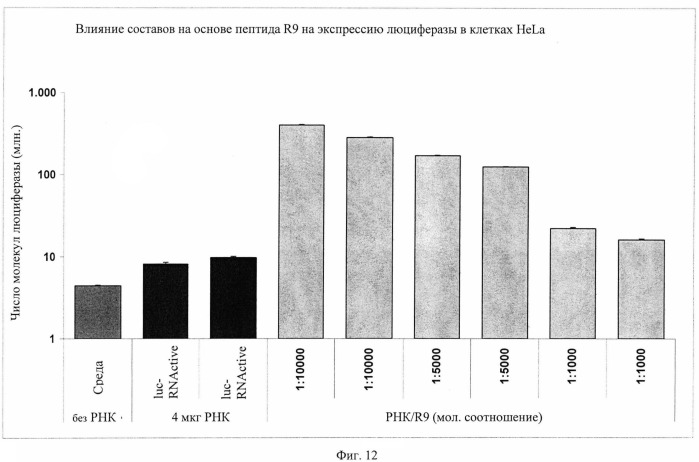 Комплексы на основе рнк и катионных пептидов для трансфекции и иммуностимуляции (патент 2493256)