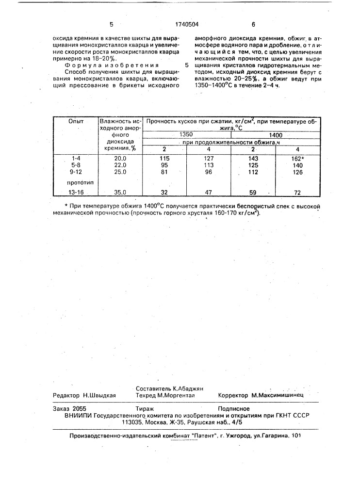 Способ получения шихты для выращивания монокристаллов кварца (патент 1740504)