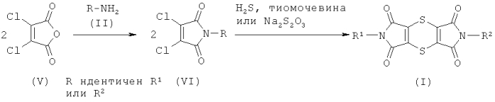 Способ получения дитиинтетракарбоксидиимидов (патент 2570422)