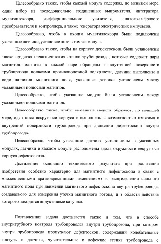 Внутритрубный дефектоскоп (варианты) и способ его применения (патент 2400738)