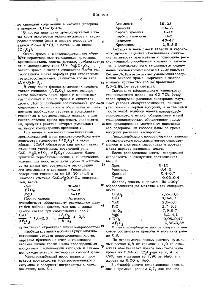 Способ выплавки нержавеющих сталей (патент 529629)