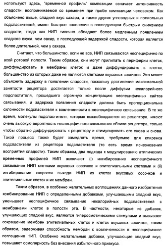 Композиции натурального интенсивного подсластителя с улучшенным временным параметром и(или) корригирующим параметром, способы их приготовления и их применения (патент 2459434)