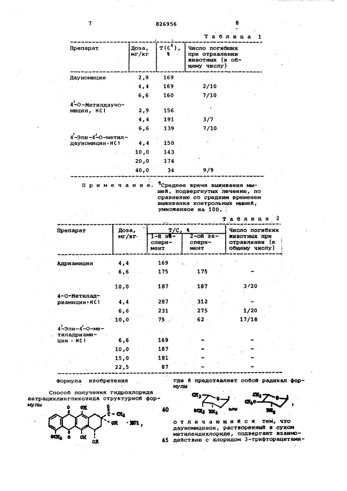 Способ получения гидрохлорида антрациклингж5^ида (патент 826956)