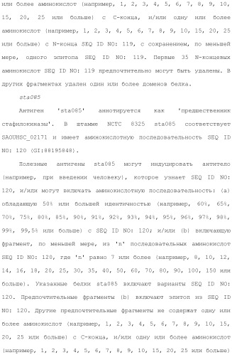 Композиции для иммунизации против staphylococcus aureus (патент 2508126)