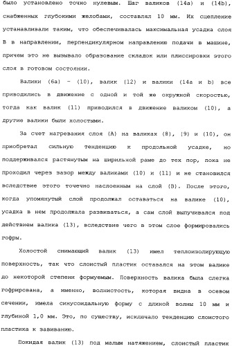 Слоистые пластики из пленок, имеющие повышенную изгибную прочность во всех направлениях, и способы и установки для их производства (патент 2336172)