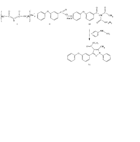 Способ получения этил 5-метил-3-(3-феноксифенил)-1-фенил-1н-пиразолил-4-карбоксилата (патент 2582127)