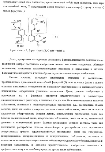 Новые производные 1,2-дигидрохинолина, обладающие активностью связывания глюкокортикоидного рецептора (патент 2485104)