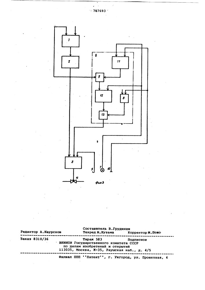 Устройство для автоматического регулирования температуры пара (патент 787693)