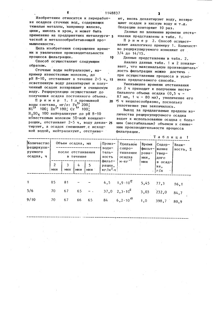 Способ нейтрализации сточных вод (патент 1148837)