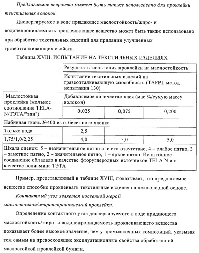 Придающее маслостойкость/жиро- и водонепроницаемость проклеивающее вещество для обработки целлюлозных материалов (патент 2325407)