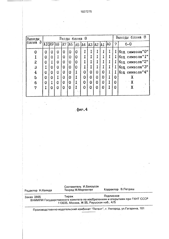 Устройство для ввода информации (патент 1837275)