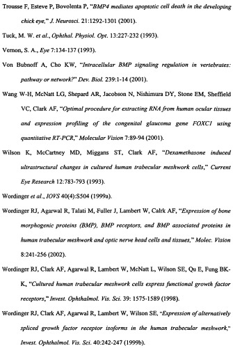 Морфогенные белки кости (вмр), рецепторы вмр и связывающие вмр белки и их применение для диагностики и лечения глаукомы (патент 2336902)